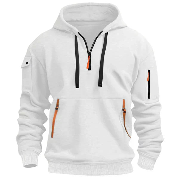 Men’s Half Zip Hoodies with Zip Pockets | Casual - Mason Luxor