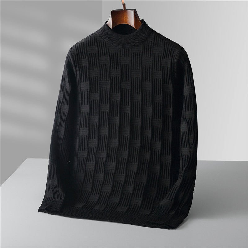 Men’s Jumpers With Block Knit Texture | Autumn - Mason Luxor
