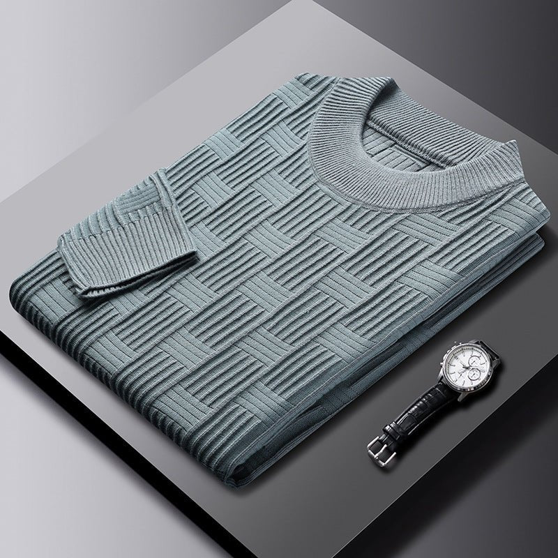 Men’s Jumpers With Block Knit Texture | Autumn - Mason Luxor