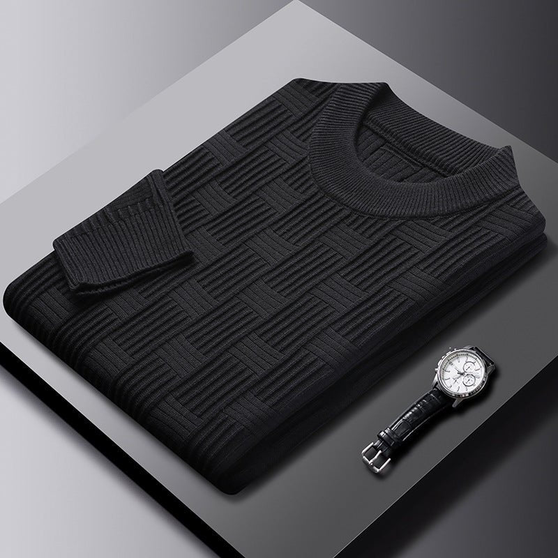 Men’s Jumpers With Block Knit Texture | Autumn - Mason Luxor