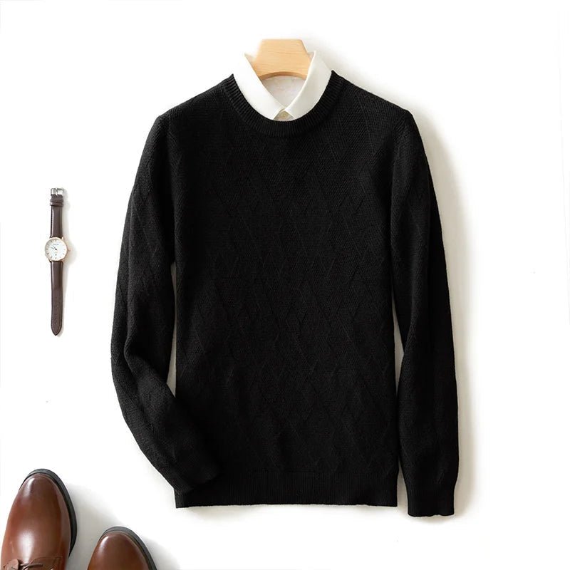 Men’s Jumpers With Diamond Knit Texture | Autumn - Mason Luxor