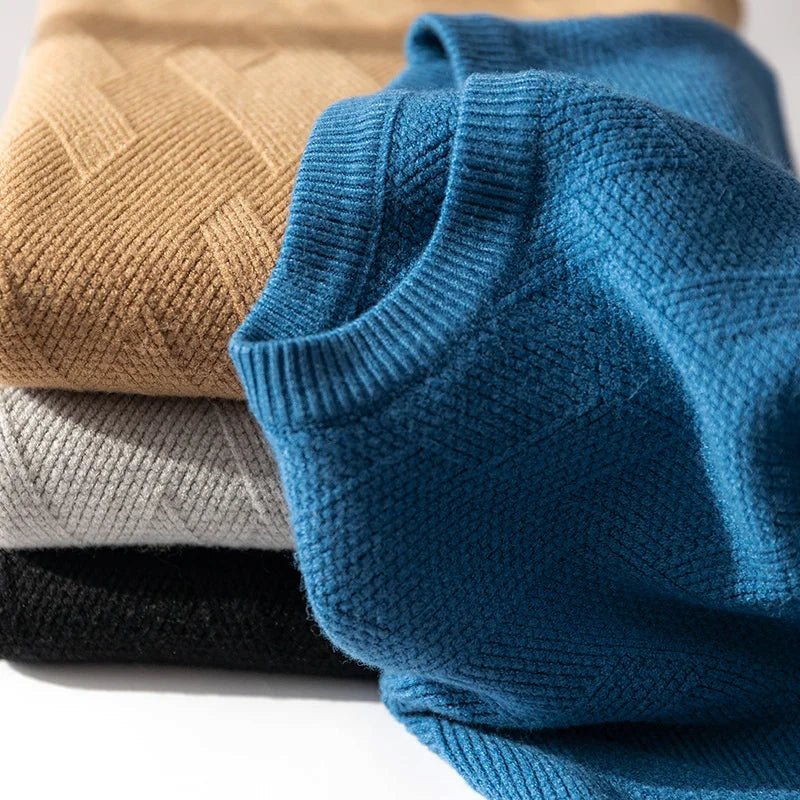 Men’s Jumpers With Diamond Knit Texture | Autumn - Mason Luxor