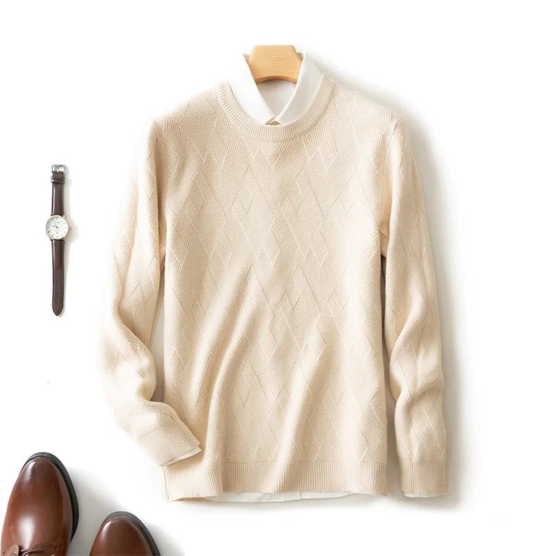 Men’s Jumpers With Diamond Knit Texture | Autumn - Mason Luxor