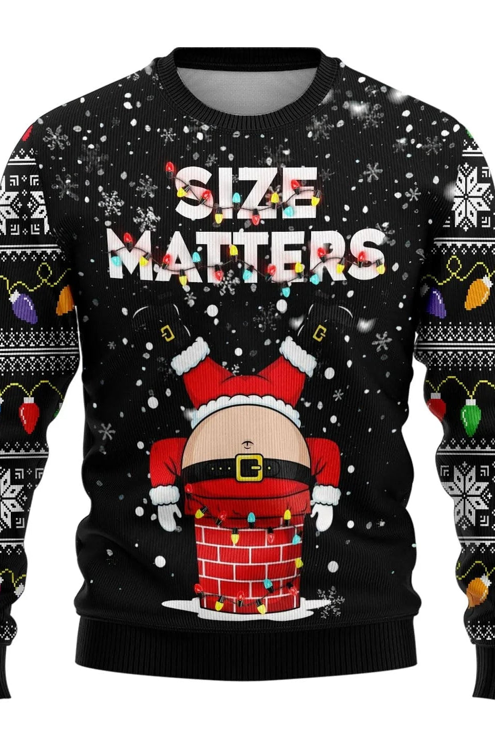 Men’s Knitted Christmas Jumper With Santa Print | Festive - Mason Luxor