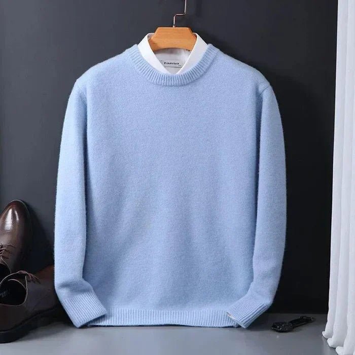 Men’s Knitted Sweater With Crew Neck | Casual - Mason Luxor