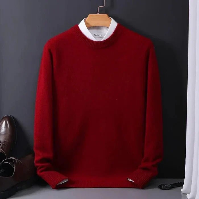 Men’s Knitted Sweater With Crew Neck | Casual - Mason Luxor