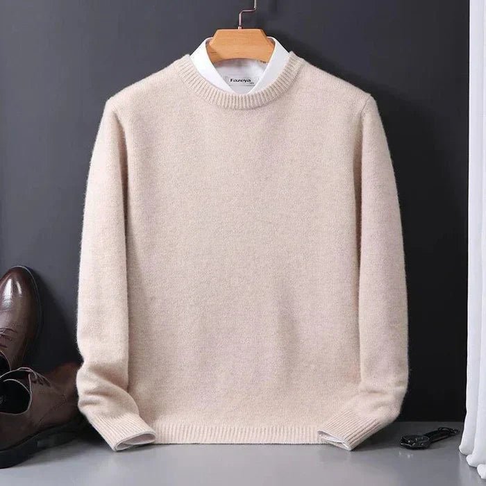 Men’s Knitted Sweater With Crew Neck | Casual - Mason Luxor