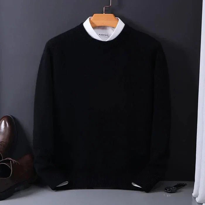 Men’s Knitted Sweater With Crew Neck | Casual - Mason Luxor