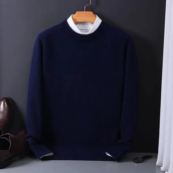 Men’s Knitted Sweater With Crew Neck | Casual - Mason Luxor