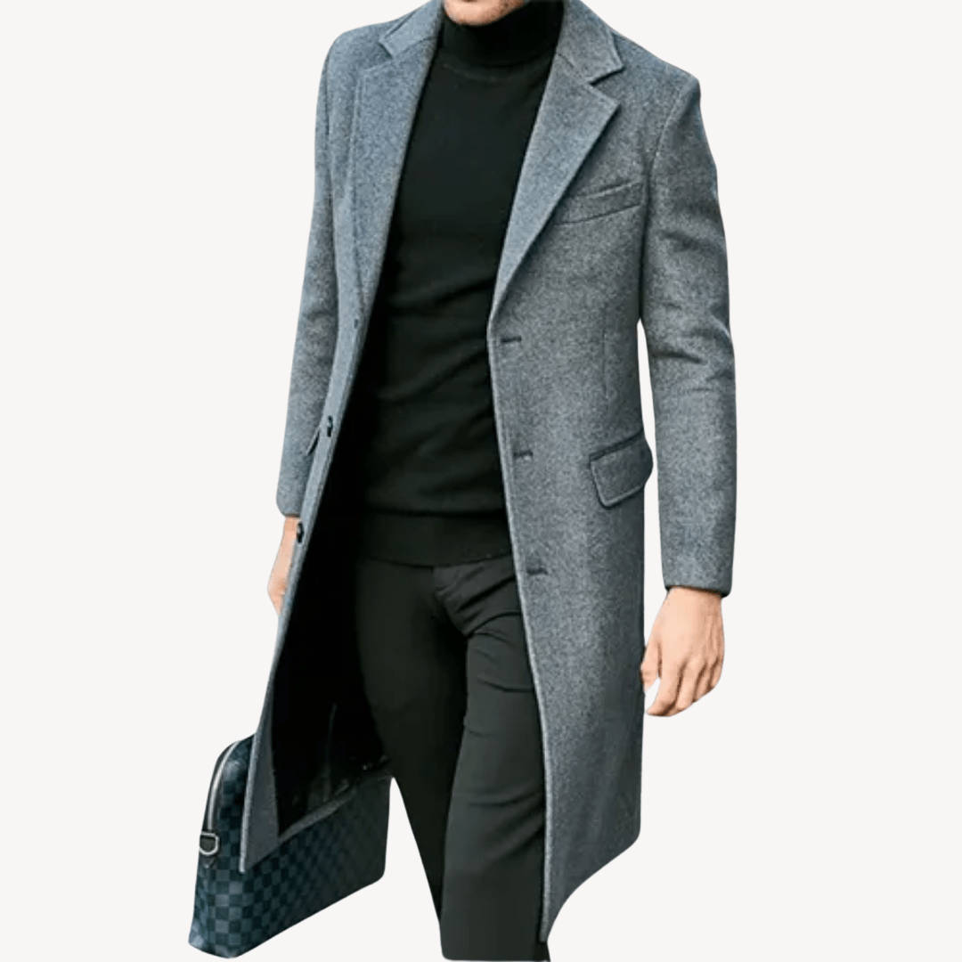 Men’s Longcoat with Slim Fit Cut | Over - Mason Luxor
