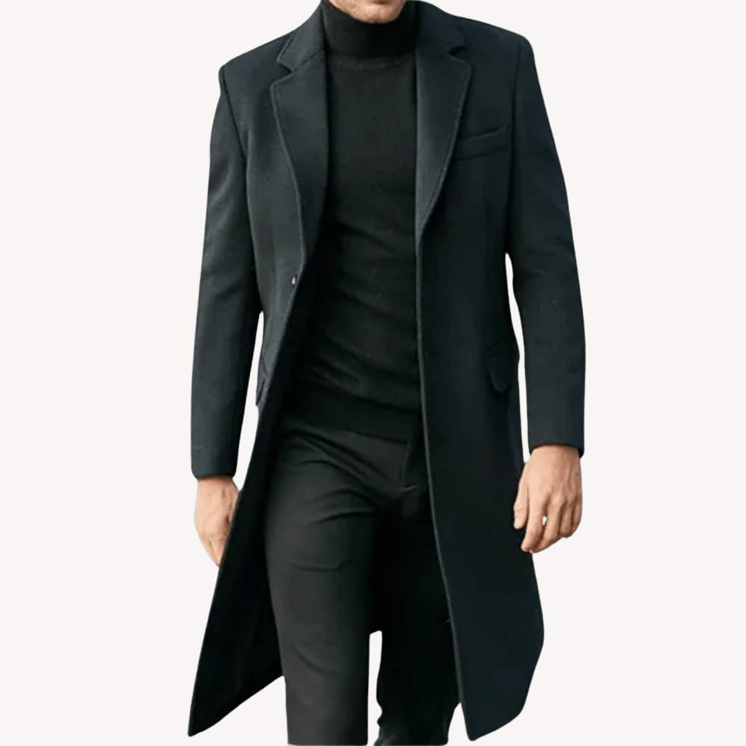 Men’s Longcoat with Slim Fit Cut | Over - Mason Luxor