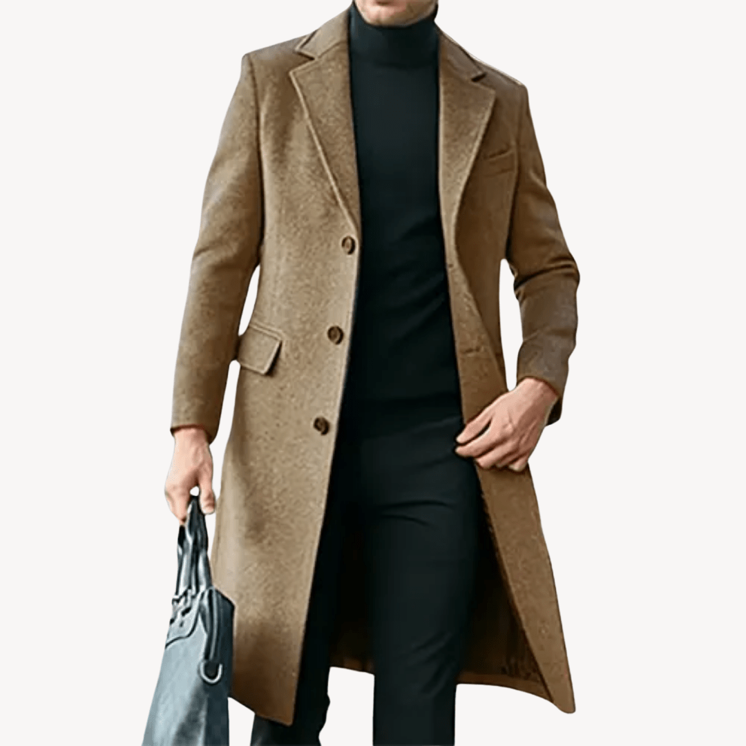 Men’s Longcoat with Slim Fit Cut | Over - Mason Luxor