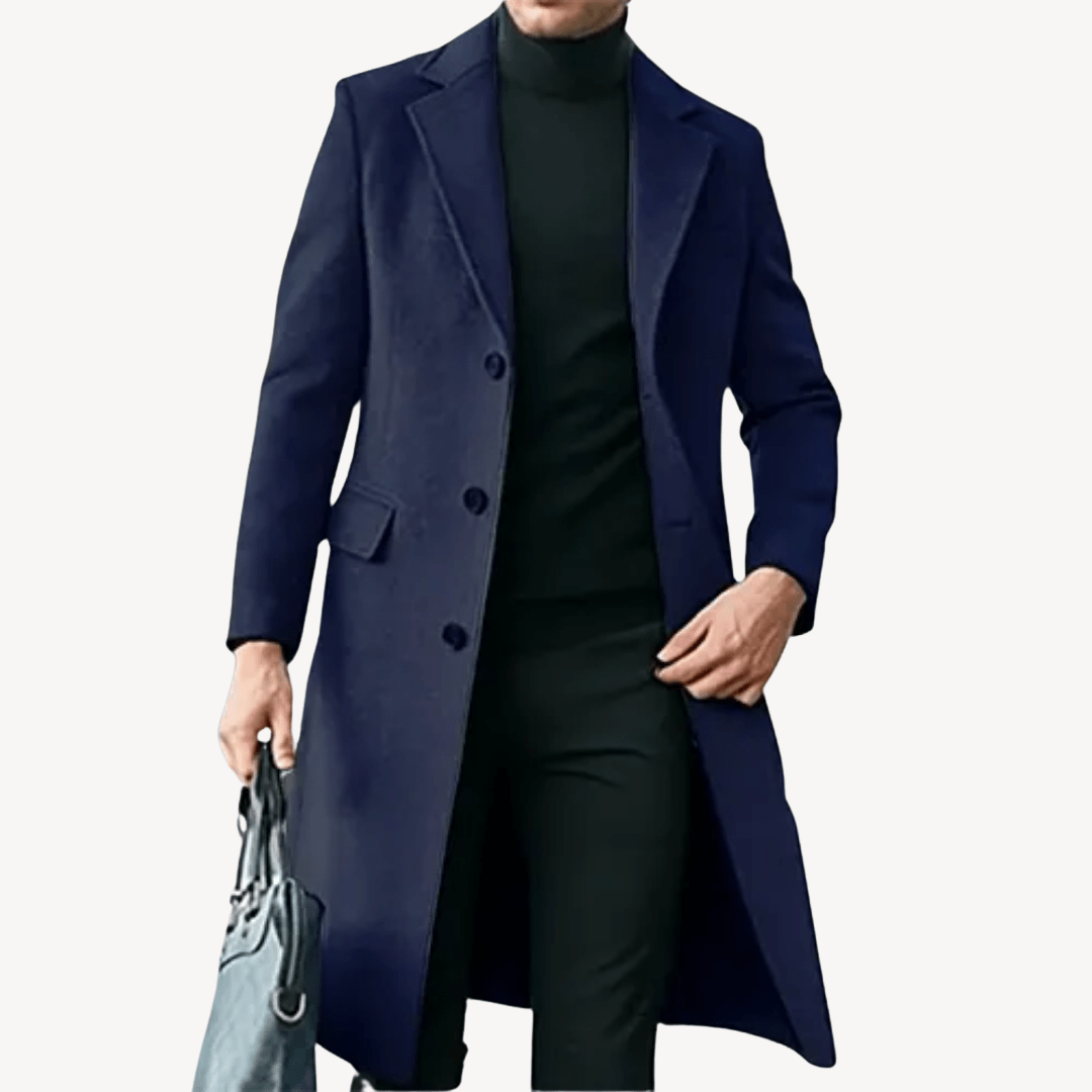 Men’s Longcoat with Slim Fit Cut | Over - Mason Luxor