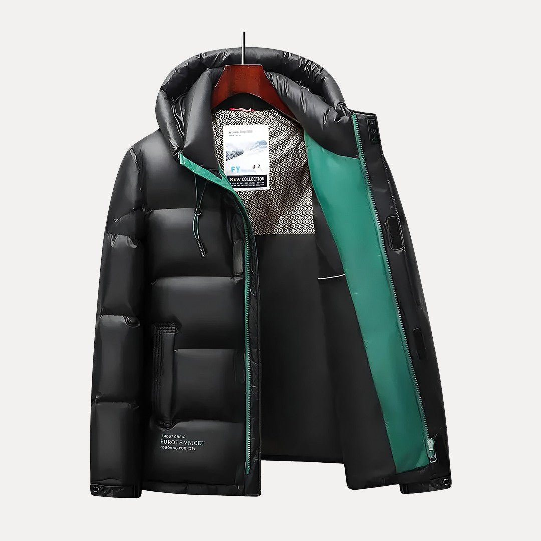 Men’s Quilted Puffer Jacket With Gloss Finish | Winter - Mason Luxor