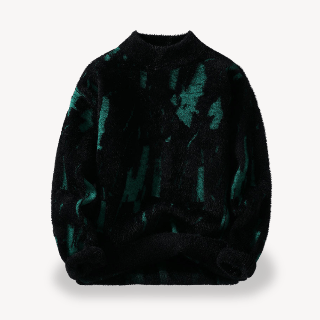 Men’s Sweater with Abstract Pattern | Fluffy - Mason Luxor