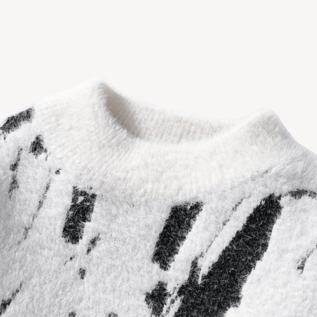 Men’s Sweater with Abstract Pattern | Fluffy - Mason Luxor