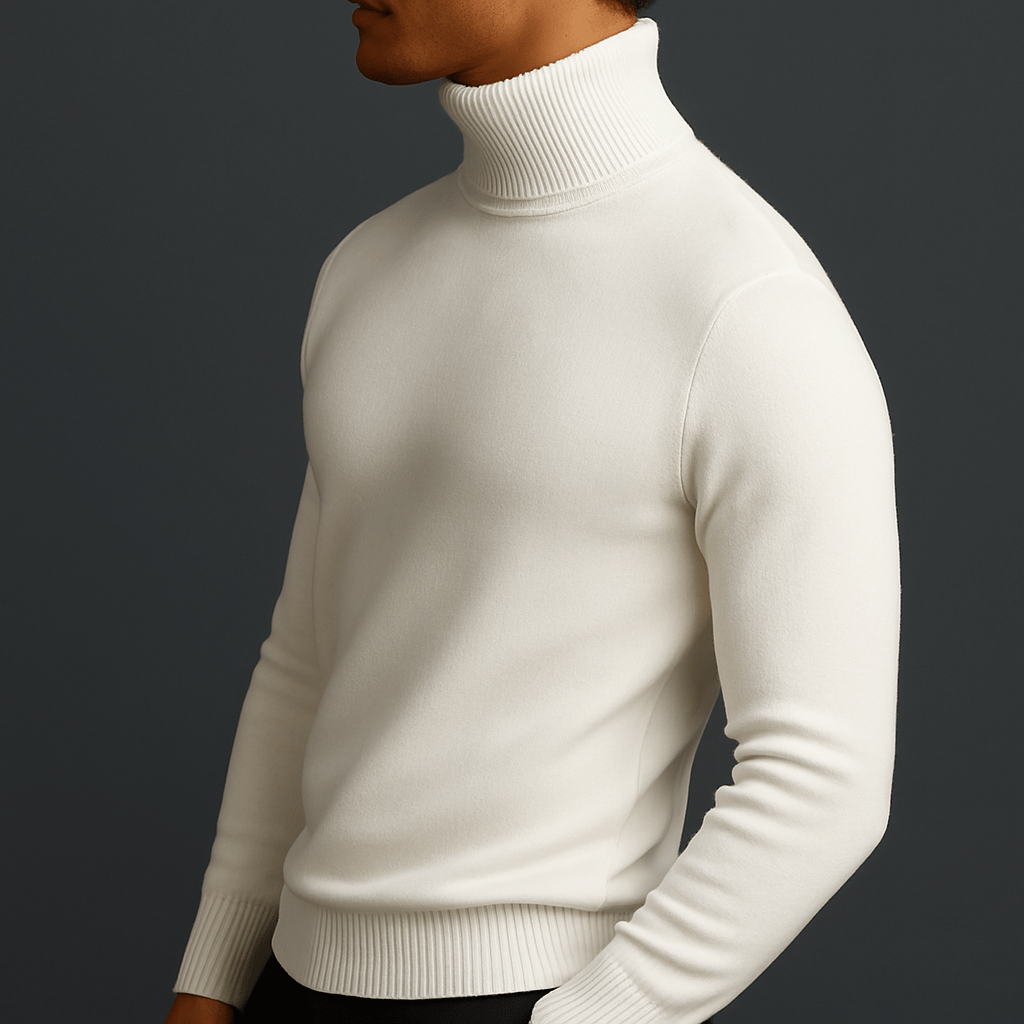 Men’s Sweater With Clean Rib Finish | Turtleneck - Mason Luxor