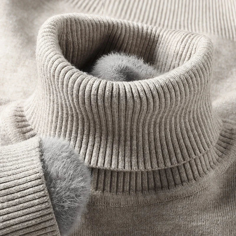 Men’s Sweater With Clean Rib Finish | Turtleneck - Mason Luxor