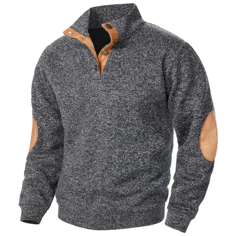 Men’s Sweatshirts With Button Neck | Casual - Mason Luxor