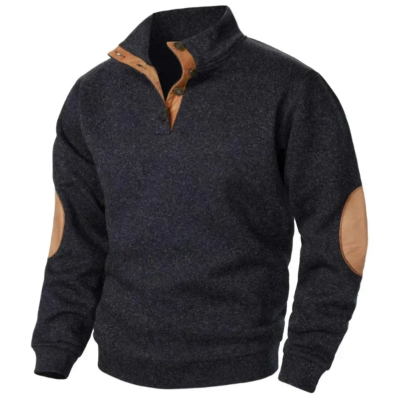 Men’s Sweatshirts With Button Neck | Casual - Mason Luxor