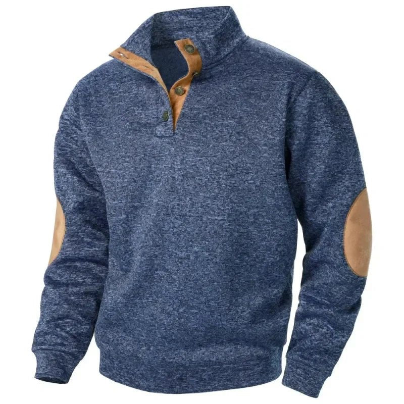 Men’s Sweatshirts With Button Neck | Casual - Mason Luxor