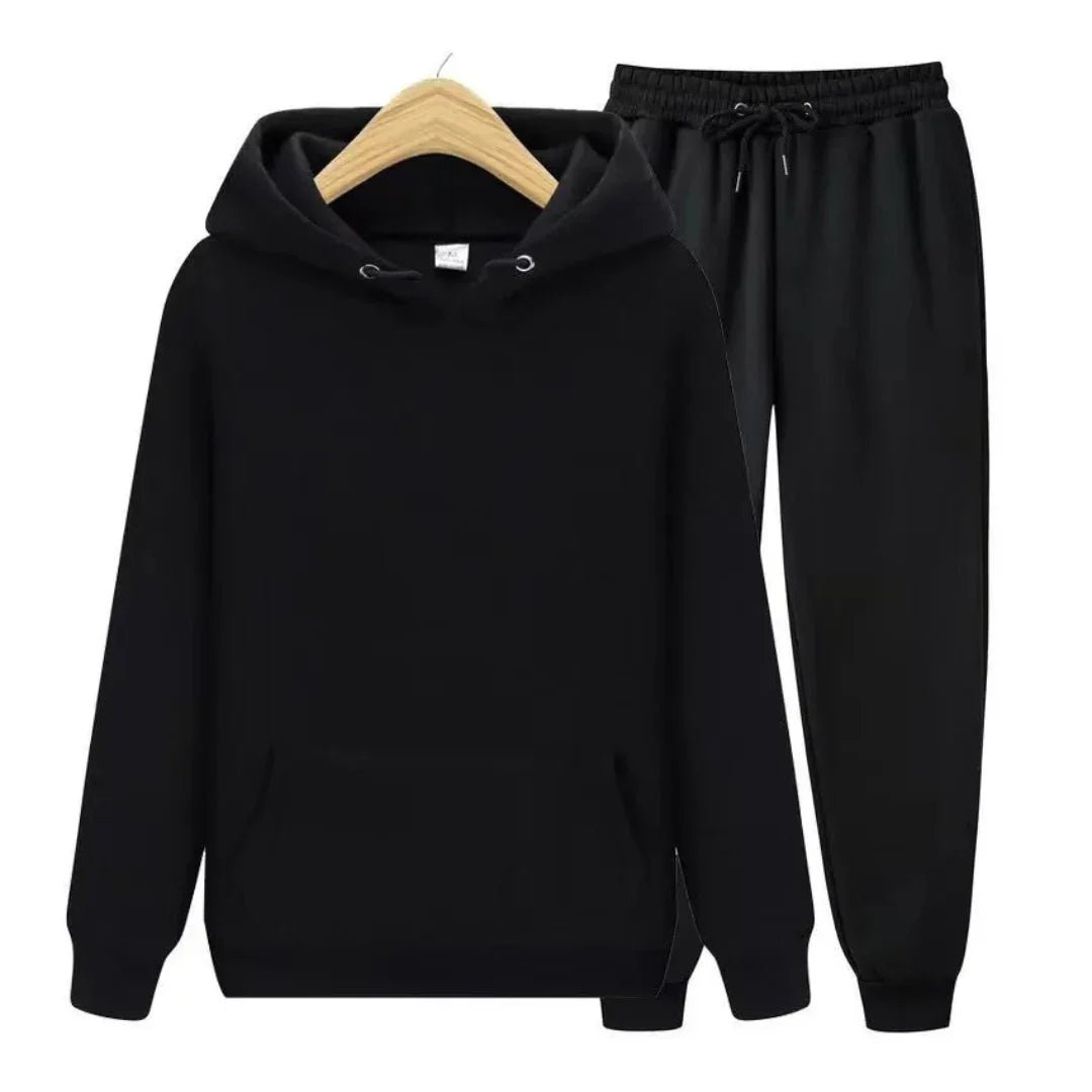 Men’s Tracksuits With Kangaroo Pocket Hoodie | Set - Mason Luxor