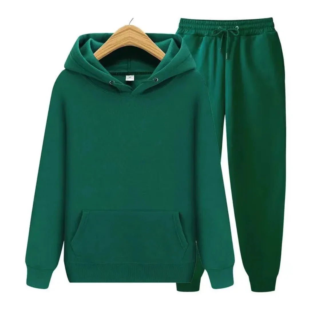 Men’s Tracksuits With Kangaroo Pocket Hoodie | Set - Mason Luxor