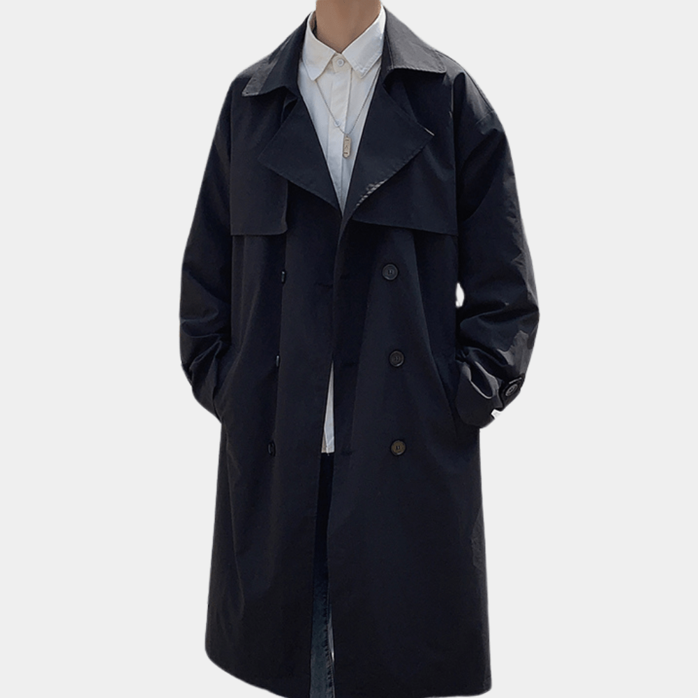 Men’s Trench Coat With Double Buttons | Casual - Mason Luxor