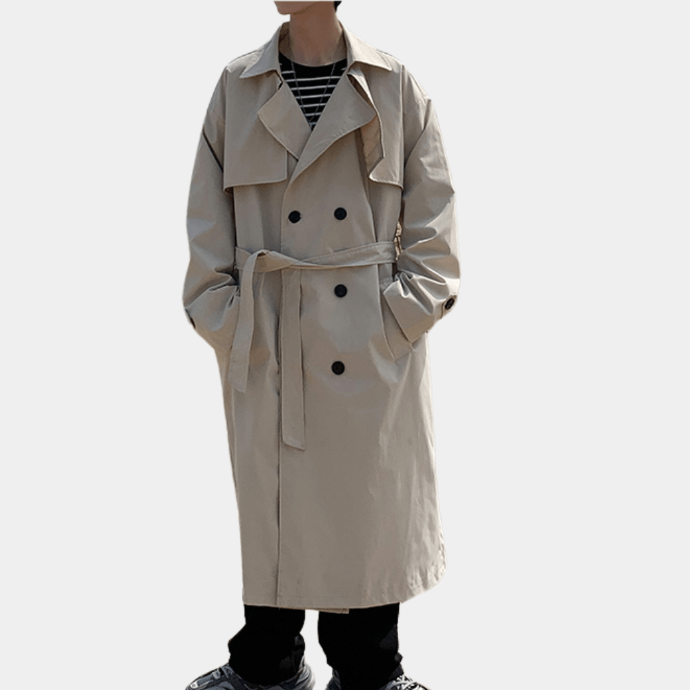 Men’s Trench Coat With Double Buttons | Casual - Mason Luxor
