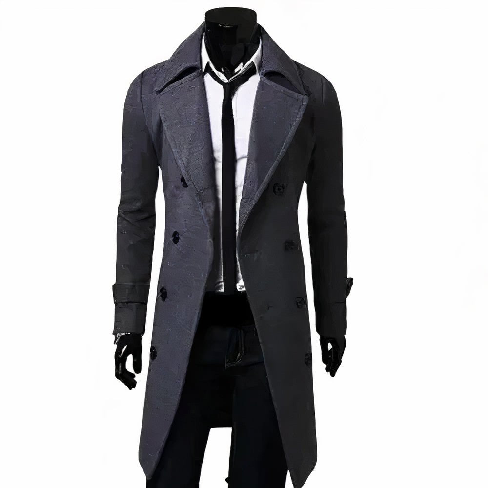 Men’s Trench Coat With Wide Lapel | Winter - Mason Luxor