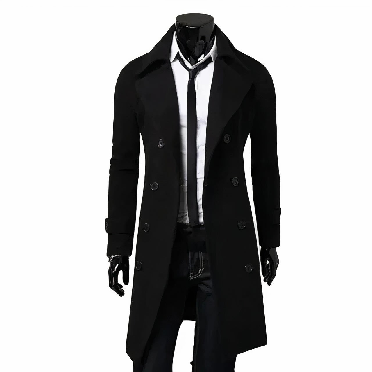 Men’s Trench Coat With Wide Lapel | Winter - Mason Luxor