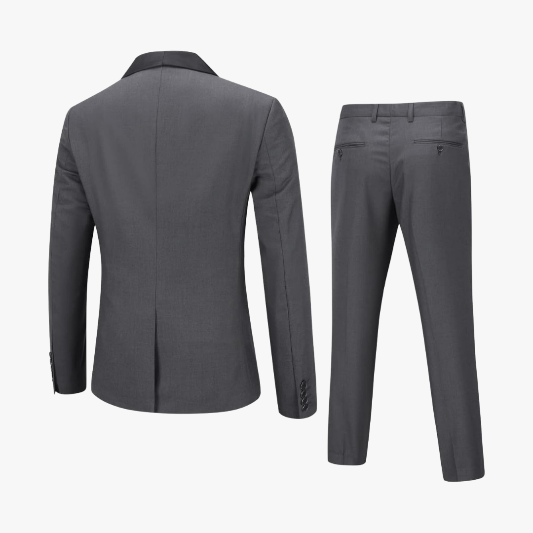 Men's Tuxedo 3 Piece Suit – Jacket, Waistcoat & Trousers - Mason Luxor