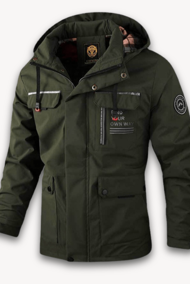 Men’s Winter Jacket with Checked Lining | Waterproof - Mason Luxor