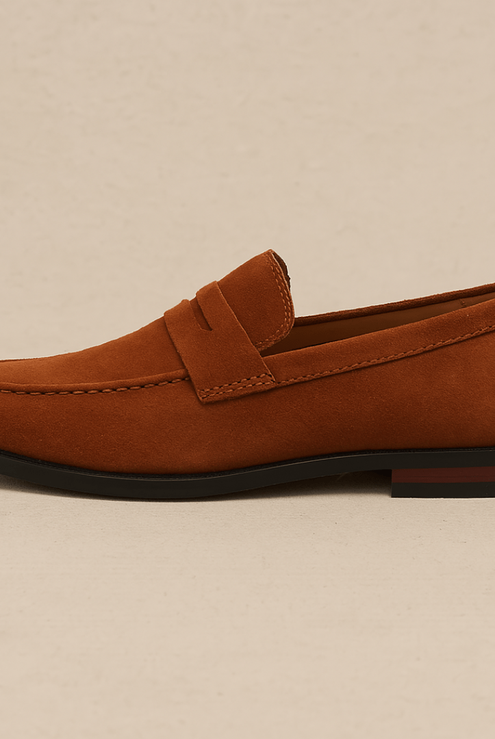 Modern Penny Loafers for Men – Suede Slip - On Dress Shoes - Mason Luxor
