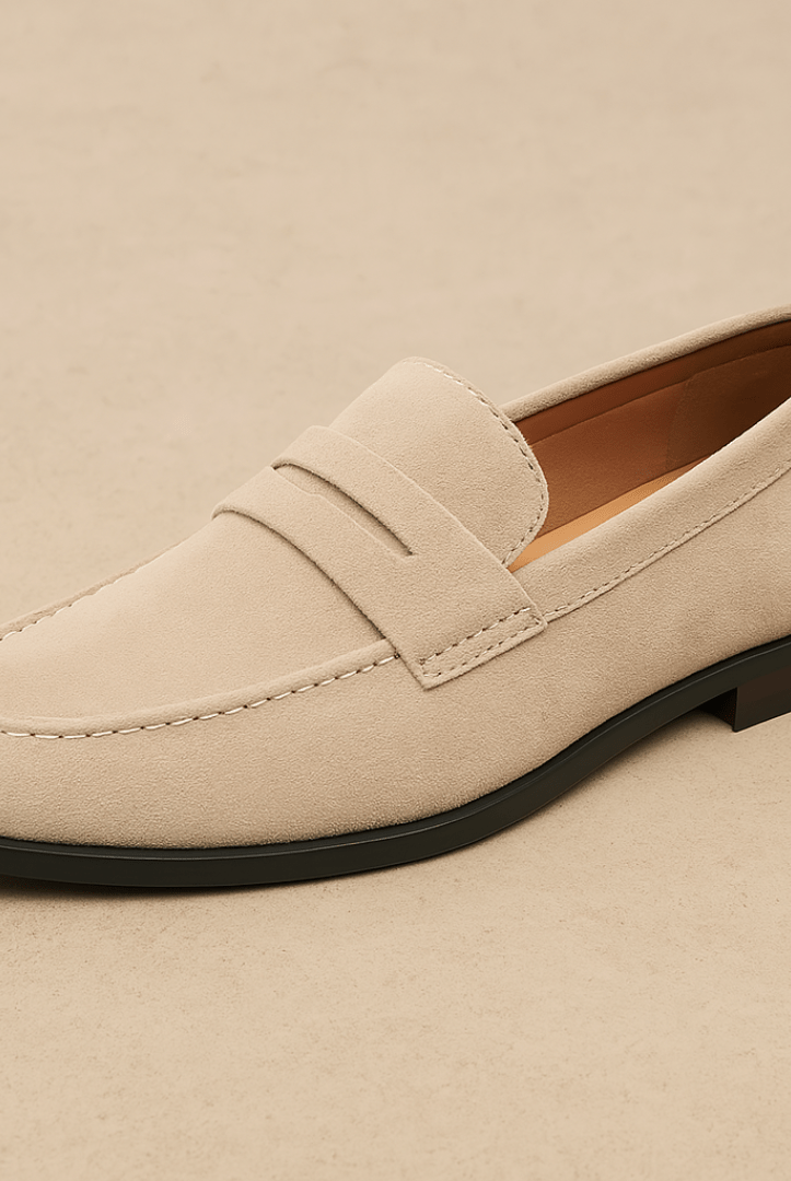 Modern Penny Loafers for Men – Suede Slip - On Dress Shoes - Mason Luxor