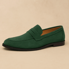 Modern Penny Loafers for Men – Suede Slip - On Dress Shoes - Mason Luxor
