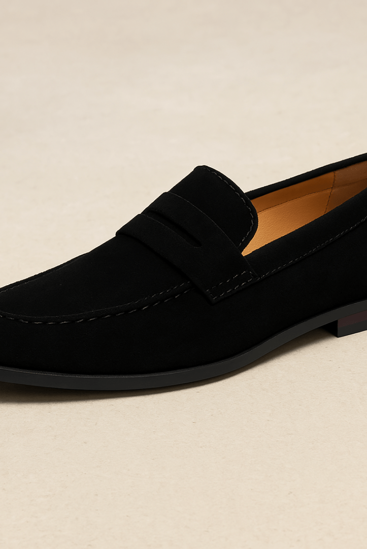 Modern Penny Loafers for Men – Suede Slip - On Dress Shoes - Mason Luxor