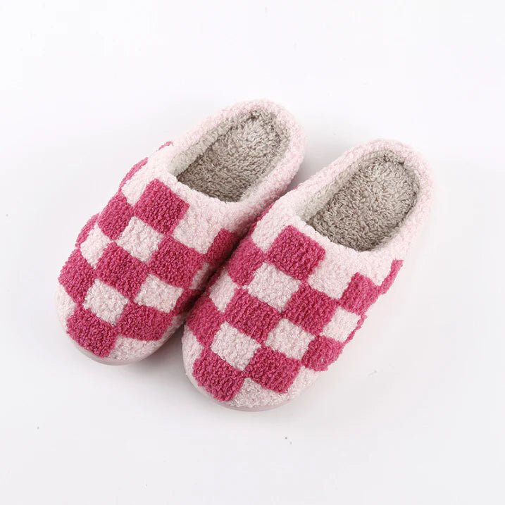 Unisex Slippers With Checked Pattern | Indoor - Mason Luxor