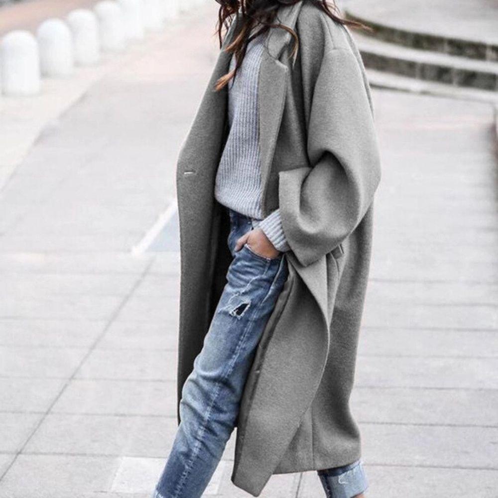 Women Long Winter Coats With Open Front | Oversized - Mason Luxor