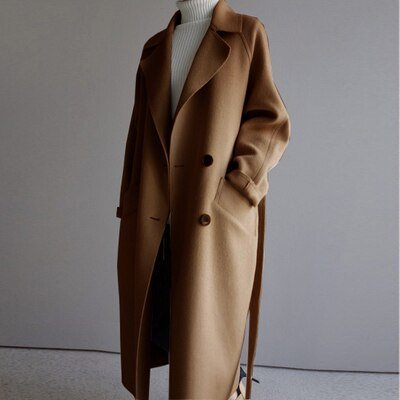 Women Winter Coats With Belted Waist | Long - Mason Luxor