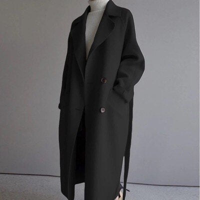 Women Winter Coats With Belted Waist | Long - Mason Luxor