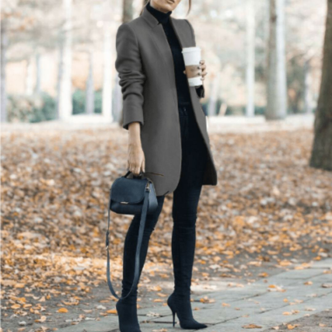 Women Winter Coats With Open Front | Short - Mason Luxor