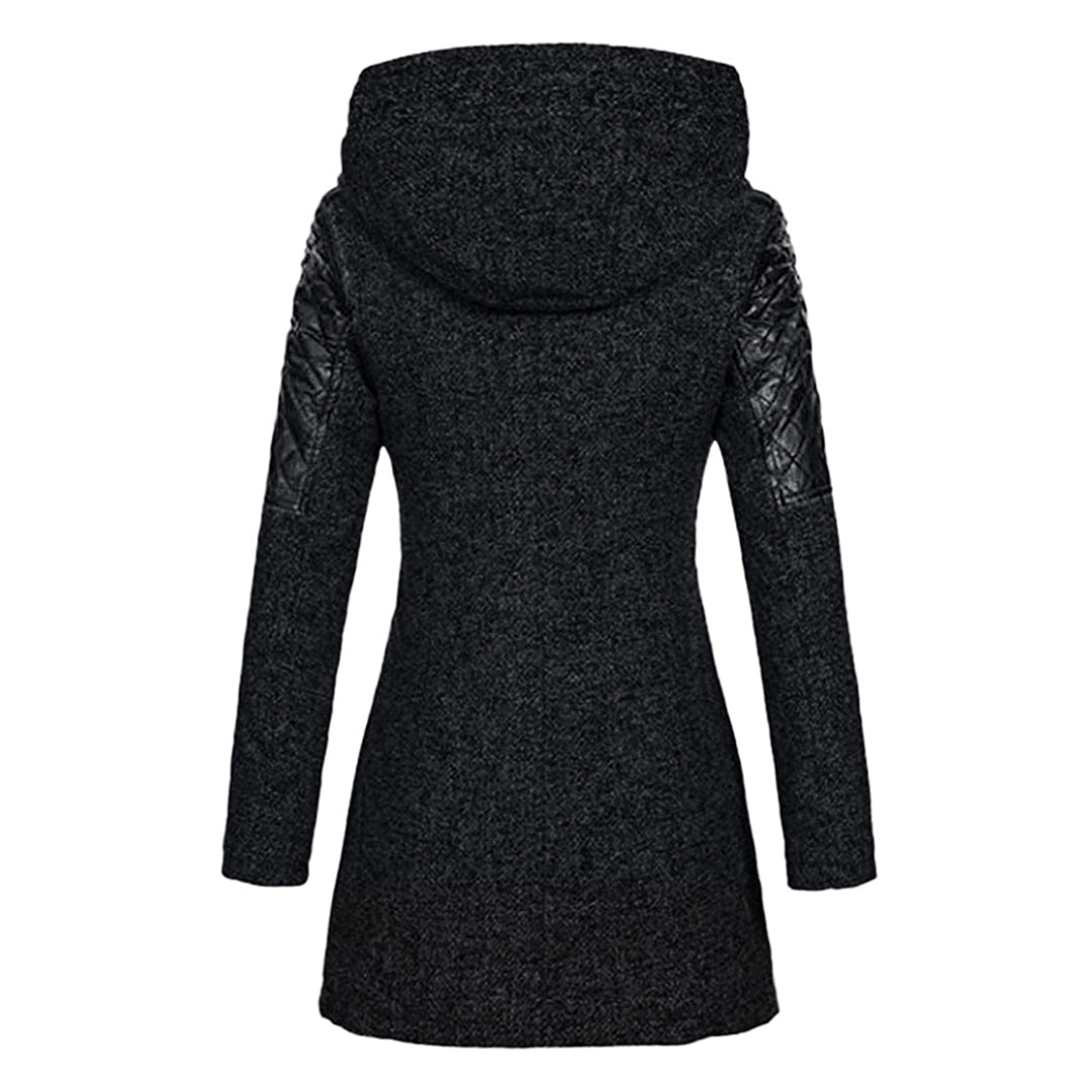 Women Winter Coats With Quilted Sleeves | Hooded - Mason Luxor
