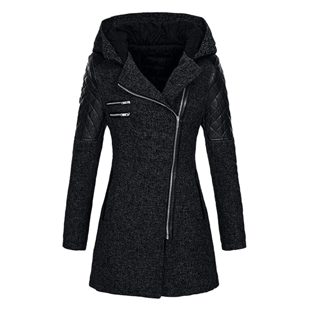 Women Winter Coats With Quilted Sleeves | Hooded - Mason Luxor