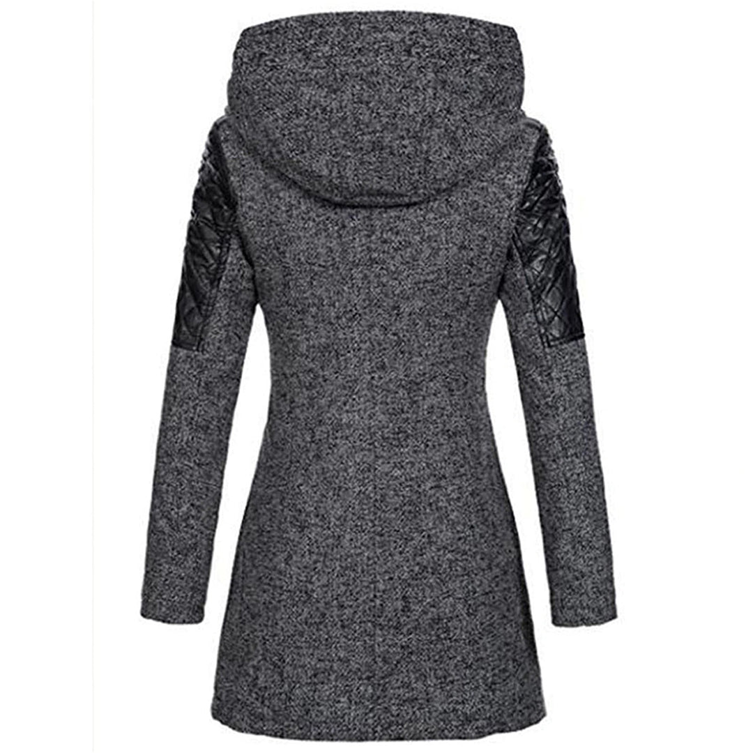 Women Winter Coats With Quilted Sleeves | Hooded - Mason Luxor