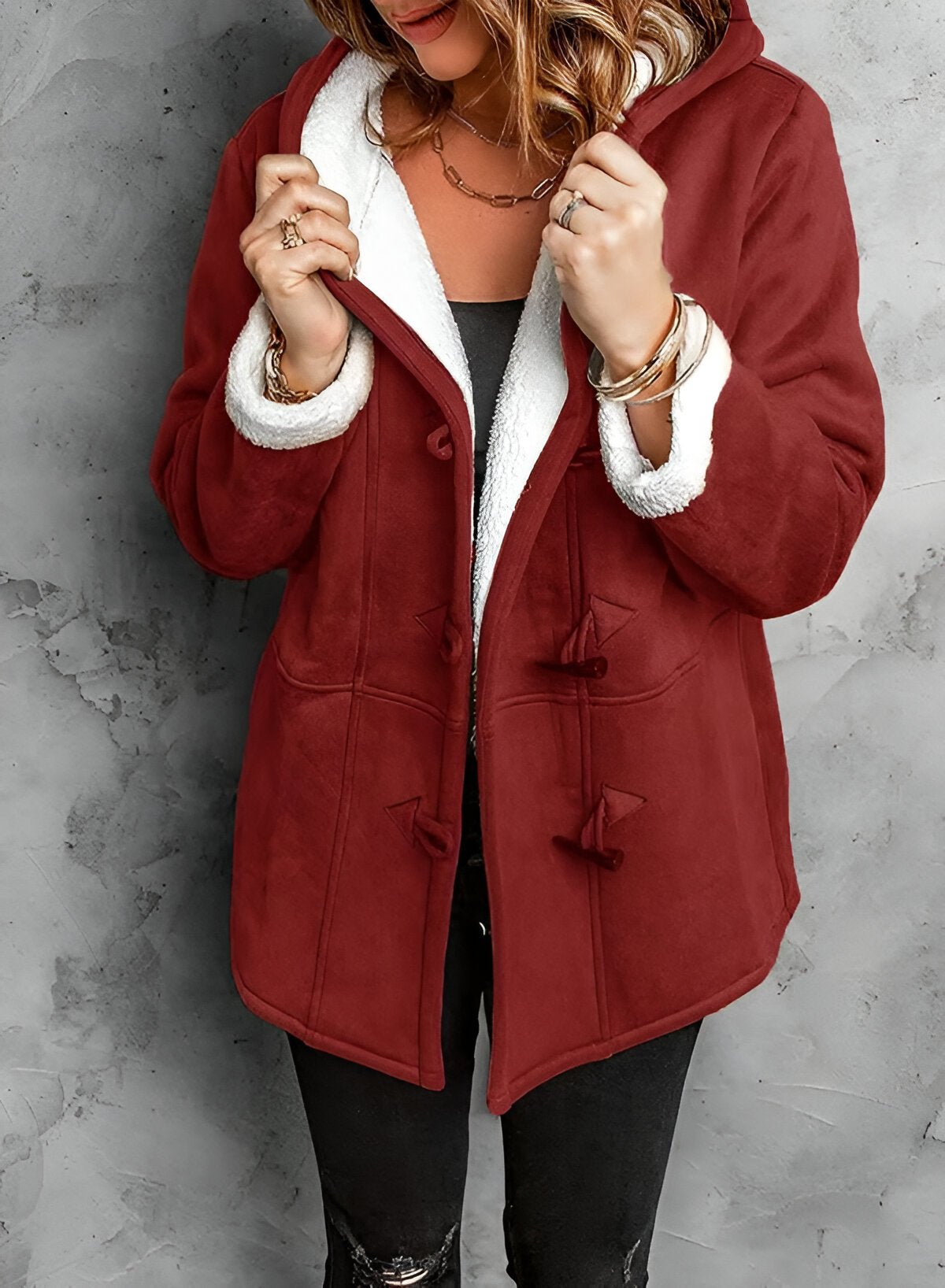 Women Winter Coats With Toggle Fastening | Hooded - Mason Luxor