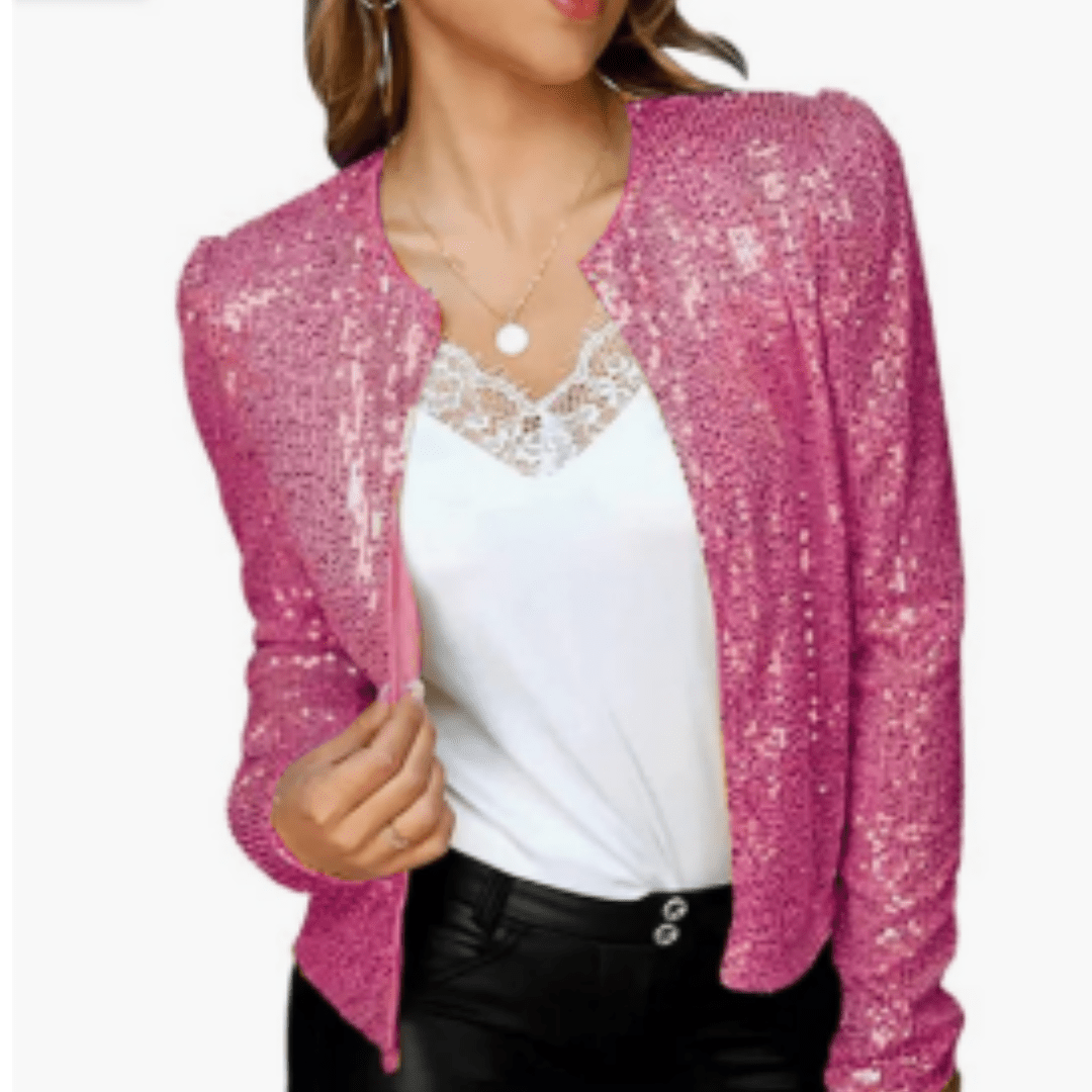 Women’s Bomber Jacket With Sequin Design | Party - Mason Luxor