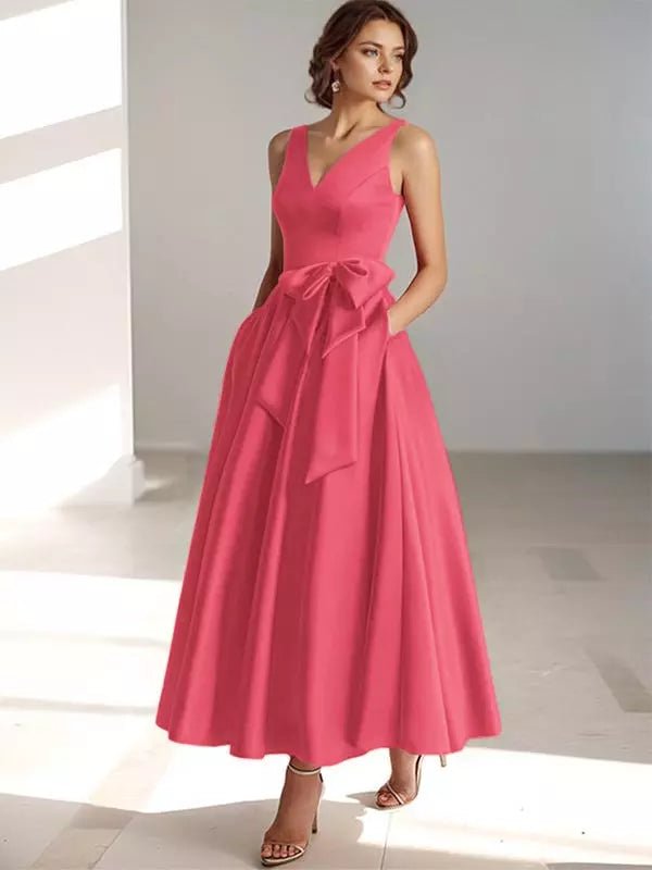 Women’s Bridesmaid Dresses With Bow Waist Detail | Formal - Mason Luxor