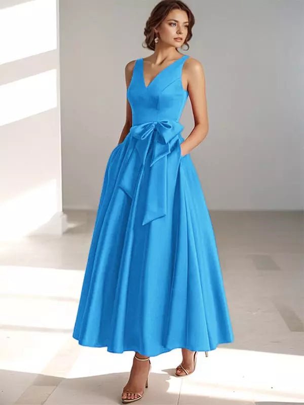 Women’s Bridesmaid Dresses With Bow Waist Detail | Formal - Mason Luxor