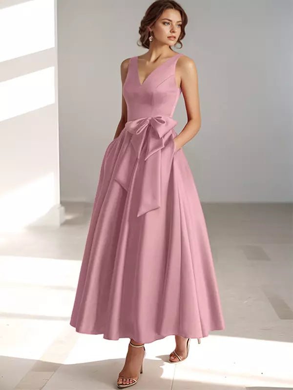Women’s Bridesmaid Dresses With Bow Waist Detail | Formal - Mason Luxor
